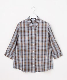 J.PRESS LADIES S 【一枚で着映え】リネンVisマドラス チェック シャツ ブラウス