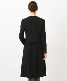 組曲 NOIR 【洗える】ウォッシャブルストレッチバックサテン ジャケット＋ワンピース