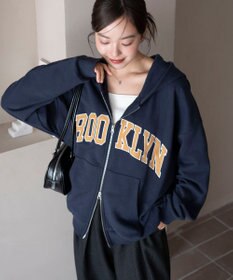 WEGO 【25年秋冬新作】グラフィックBIGZIPパーカー