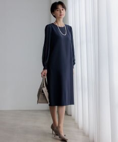 23区 【セットアップ対応】トリアセダブルジョーゼット シフォンスリーブ ワンピース
