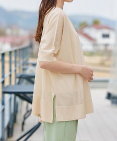 Tiaclasse 【新色追加】サラサラUVシアーニットドルマントップス