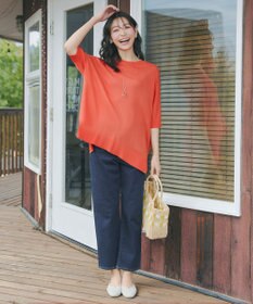 Tiaclasse 【新色追加】サラサラUVシアーニットドルマントップス