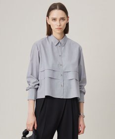 ICB 【洗える】 クリーンブロード クロップドブラウス