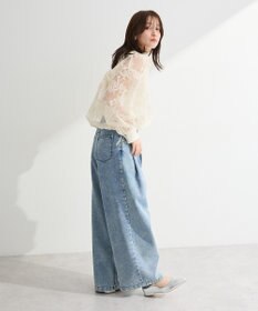 Green Parks オーガン刺繍比翼シャツ