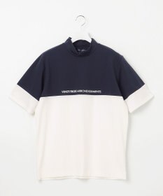 23区GOLF 【MEN】【UVケア】バイカラー 半袖モックネックシャツ