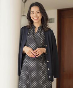 J.PRESS LADIES L 【洗える】 Co/Peライト Vネック カーディガン