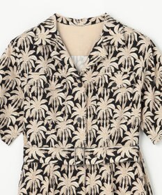 GRACE CONTINENTAL パームモチーフシャツワンピース