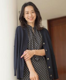 J.PRESS LADIES L 【洗える】 Co/Peライト Vネック カーディガン