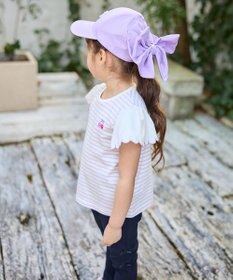 ANY KIDS 【日よけ付き】リボンキャップ