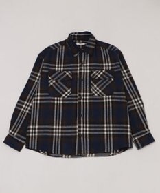 WEGO 【2025年秋冬新作/ユニセックス着用ITEM/SMLサイズ展開】ヘビーネルチェックシャツ（LS）