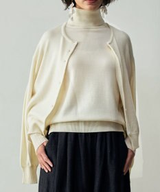 muuc エクストラファインメリノ・丸襟カーディガン