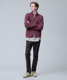 J.PRESS MEN ウール×カシミヤの上質素材【Cash Lamb's Wool】ハイネックケーブル カーディガン_25年モデル