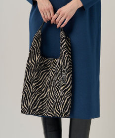 ICB 【WEB限定カラーあり】2WAYエコバッグ 起毛ゼブラ系