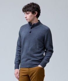 J.PRESS MEN 【カシミア100%使用】カシミヤリブモックネック ニット