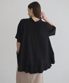 YECCA VECCA 【接触冷感】裾バルーン切替デザインヘムシャツ