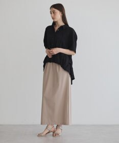 YECCA VECCA 【接触冷感】裾バルーン切替デザインヘムシャツ