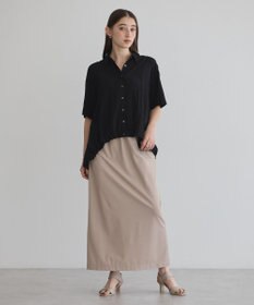 YECCA VECCA 【接触冷感】裾バルーン切替デザインヘムシャツ