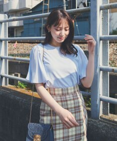 Feroux 【UVケア】ジョーゼットフレアスリーブ Tシャツ