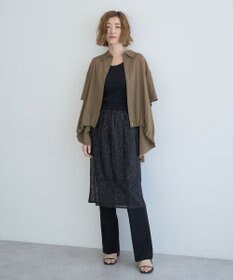 YECCA VECCA 【接触冷感】裾バルーン切替デザインヘムシャツ