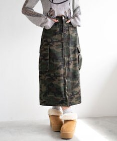 WEGO カモフラジップカーゴスカート