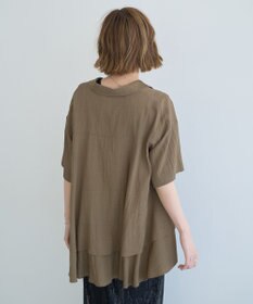 YECCA VECCA 【接触冷感】裾バルーン切替デザインヘムシャツ