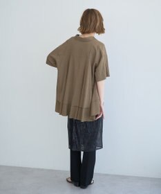 YECCA VECCA 【接触冷感】裾バルーン切替デザインヘムシャツ