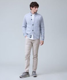 J.PRESS MEN ウール×カシミヤの上質素材【Cash Lamb's Wool】ハイネックケーブル カーディガン_25年モデル