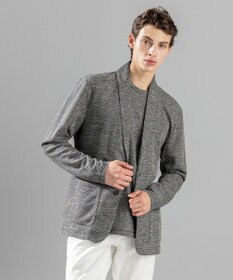 JOSEPH HOMME トップヘリンボンジャージー　カットソージャケット