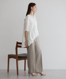 YECCA VECCA 【接触冷感】裾バルーン切替デザインヘムシャツ