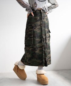 WEGO カモフラジップカーゴスカート