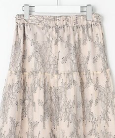 Feroux ニット×ティアードレース スカート