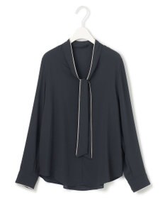 ICB L 【新色追加】BackSatinAmunzen 配色ボウタイブラウス