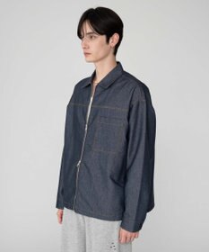 WEGO 【ユニセックス着用ITEM/MLサイズ展開】カラーステッチシャツジャケット