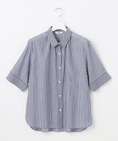 J.PRESS LADIES 【洗える】ウォッシャブルストライプ シャツカラー ブラウス