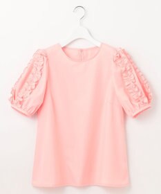 Feroux 【洗える】袖フリルチュニック ブラウス