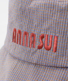 AURORA 【 ANNA SUI（アナ スイ）】ネコ耳ロゴ刺しゅうクロッシェハット