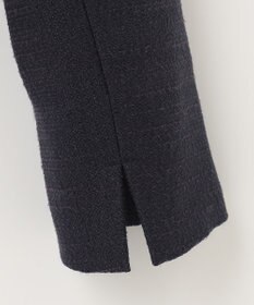 ANY ライトツイード　Ｖネックノーカラージャケット