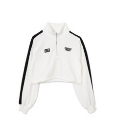 WEGO 刺繍ハーフジップショートスウェット