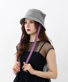 AURORA 【 ANNA SUI（アナ スイ）】ネコ耳ロゴ刺しゅうクロッシェハット
