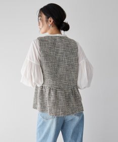 YECCA VECCA ブレードトリミングブラウス