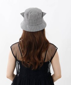 AURORA 【 ANNA SUI（アナ スイ）】ネコ耳ロゴ刺しゅうクロッシェハット