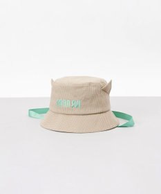 AURORA 【 ANNA SUI（アナ スイ）】ネコ耳ロゴ刺しゅうクロッシェハット