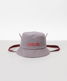 AURORA 【 ANNA SUI（アナ スイ）】ネコ耳ロゴ刺しゅうクロッシェハット