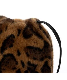 UNBILLION カシュカシュ cachecache / フリルショルダー付エコファー巾着バッグ