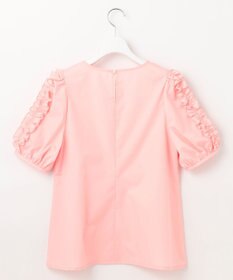 Feroux 【洗える】袖フリルチュニック ブラウス