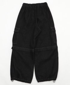 WEGO 【ウエストゴム/2WAY】2WAYデニムカーゴパンツ