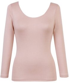 Wing あったかインナー 綿混 裏起毛 よく伸びる素材 【ラクのびサーモ】 8分袖 長袖 秋 冬 EL6813 ウイング／ワコール