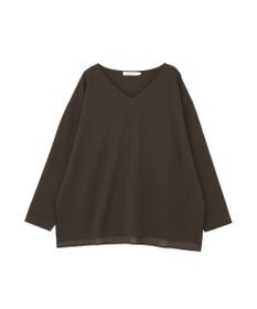 AMERICAN HOLIC Vネック裾異素材ポンチプルオーバー