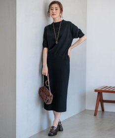 23区 S 【洗える】ヴィスコースストレッチ 半袖 ニット