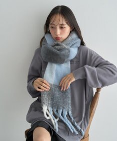 earth music&ecology ブロックチェックマフラー